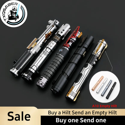 TXQSABER Lightsaber Designed Series Jedi Heavy Dueling SDRGB Pixel No Blade FOC Metal Hilt Arts Lasersword Toy for Adult Cosplay